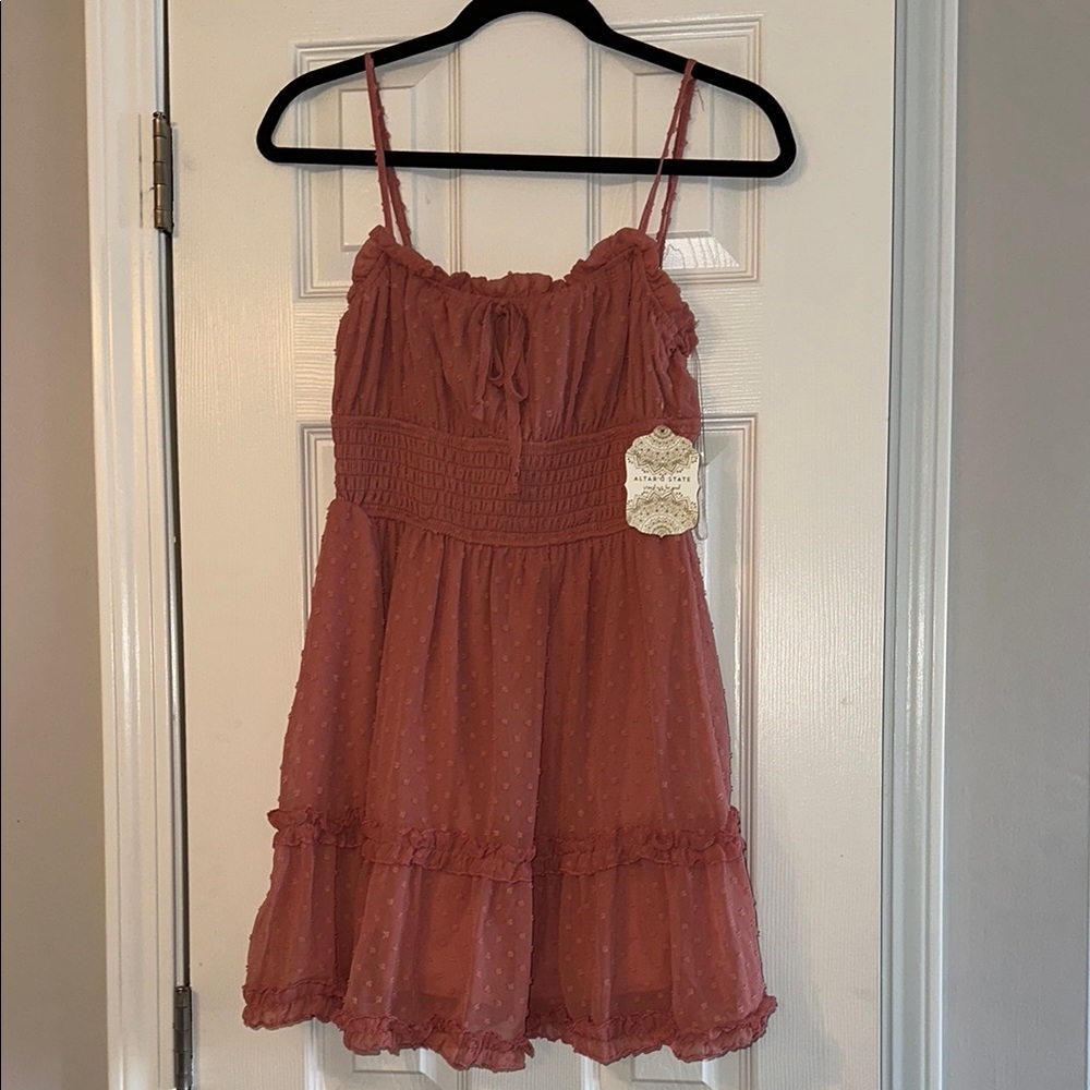 Altar’s State textured mini dress